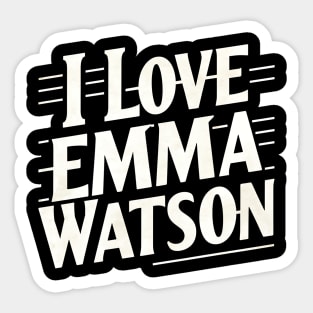 I Love Emma Watson Sticker